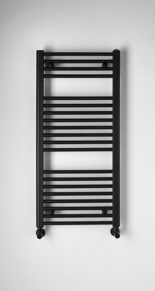Aqualine Aqualine, radiator DIRECT cu racord lateral 450x960 mm, negru mat, ILR94B