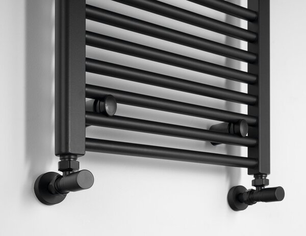 Aqualine Aqualine, radiator DIRECT cu racord lateral 450x1680 mm, negru mat, ILR64B