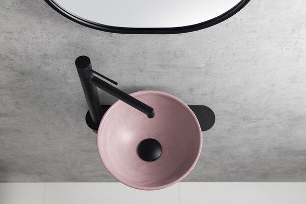 Sapho Sapho, lavoar de blat din beton MINOR, diametru 26cm, roz mat, MR26021