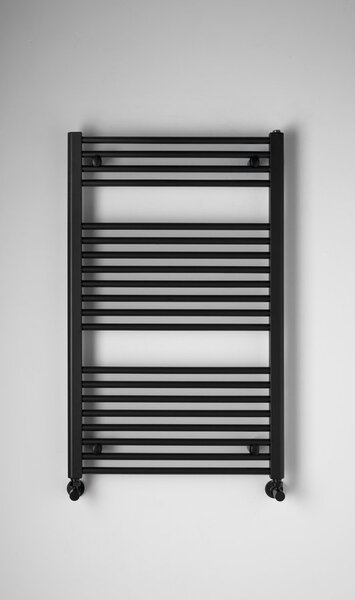 Aqualine Aqualine, radiator DIRECT cu racord lateral 600x960 mm, negru mat, ILR96B