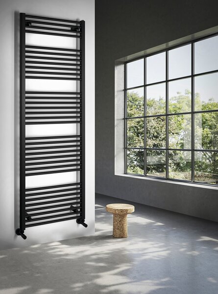 Aqualine Aqualine, radiator DIRECT cu racord lateral 600x1680 mm, negru mat, ILR66B