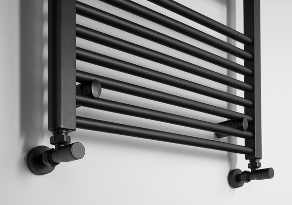 Aqualine Aqualine, radiator DIRECT cu racord lateral 600x960 mm, negru mat, ILR96B