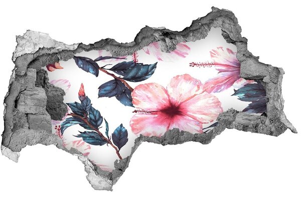 Autocolant autoadeziv gaură flori de hibiscus
