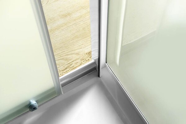 Aqualine Aqualine, paravan de duș dreptunghiular AMADEO 1100x800mm versiune L/P, sticlă cărămidă, BTS110BTP80