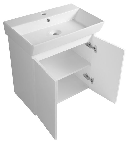 Aqualine Aqualine, Dulap lavoar PANEDA 55x55x34.2cm, alb, PN255