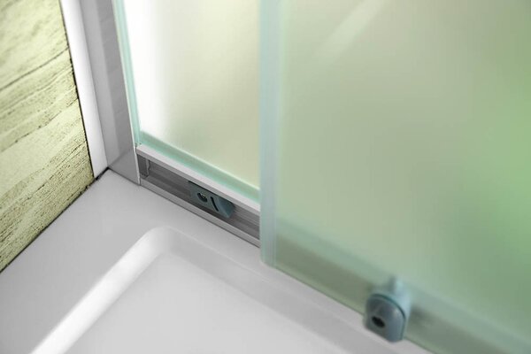 Aqualine Aqualine, paravan de duș dreptunghiular AMADEO 1100x800mm versiune L/P, sticlă cărămidă, BTS110BTP80