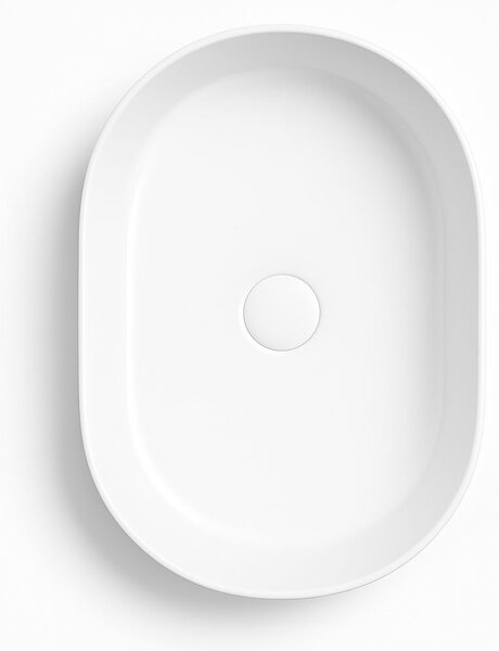 Erga Halle, lavoar de blat 490x315x130 mm, alb lucios, ERG-V03-HALLE49-WH