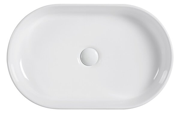Erga Halle, lavoar de blat 490x315x130 mm, alb lucios, ERG-V03-HALLE49-WH