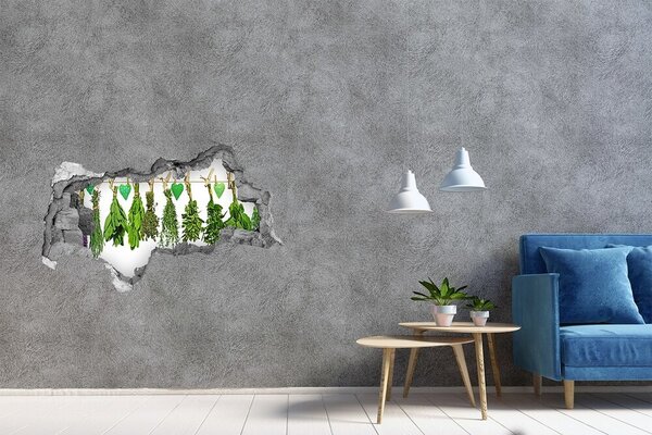 Fototapet 3D gaură în perete Grădina de plante aromatice „Gauă în perete”