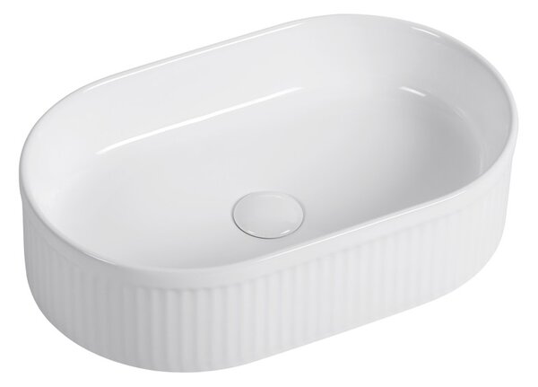 Erga Halle, lavoar de blat 490x315x130 mm, alb lucios, ERG-V03-HALLE49-WH