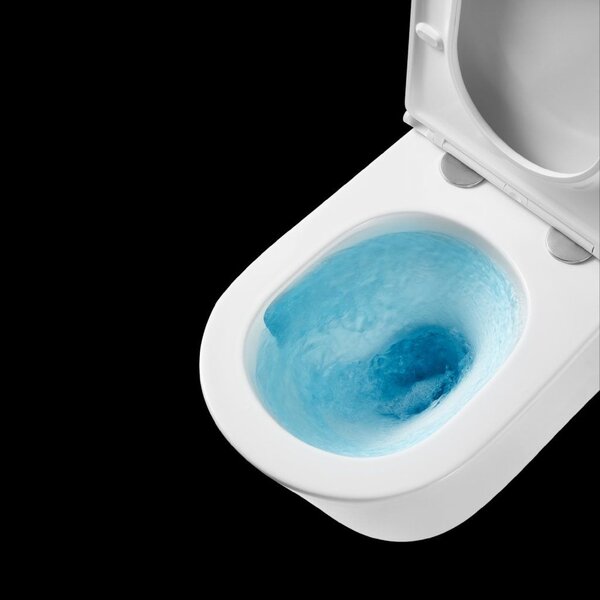 Erga Lily+, vas WC suspendat 490x370x365mm, fără rampă Tornado 2 + capac WC cu închidere lentă, negru mat, ERG-V03-LILY-TO2-BK