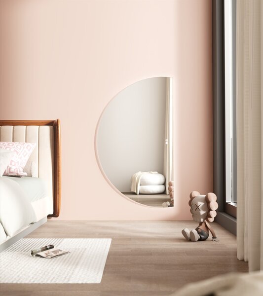 Erga Kori, oglinda LED semicirculara 70x120cm, 2760 lm, 3 culori deschise, ERG-V01-KORI-7012-CL
