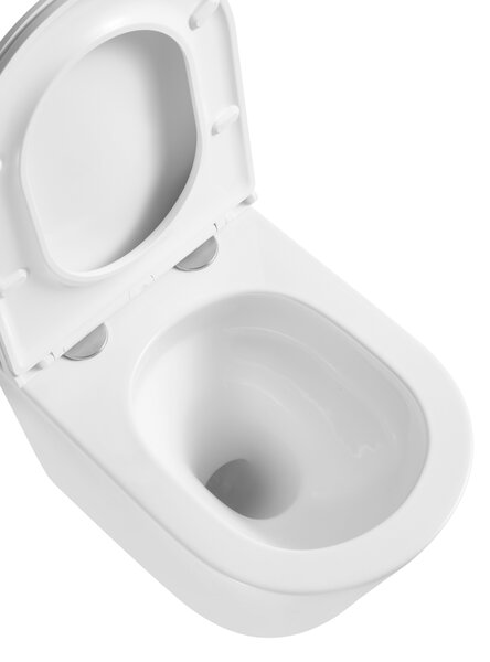 Erga Lily+, vas de toaletă suspendat 490x370x365mm, fără rampă Tornado 2 + capac WC cu închidere silențioasă, alb, ERG-V03-LILY-TO2-WH