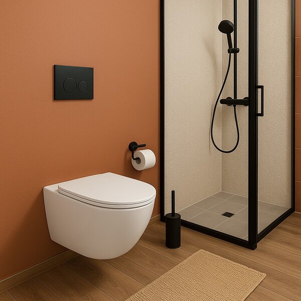 Erga Lily+, vas de toaletă suspendat 490x370x365mm, fără rampă Tornado 2 + capac WC cu închidere silențioasă, alb, ERG-V03-LILY-TO2-WH