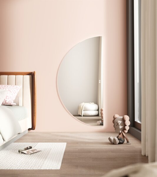 Erga Kori, oglinda LED semicirculara 70x140cm, 2875 lm, 3 culori deschise, ERG-V01-KORI-7014-CL