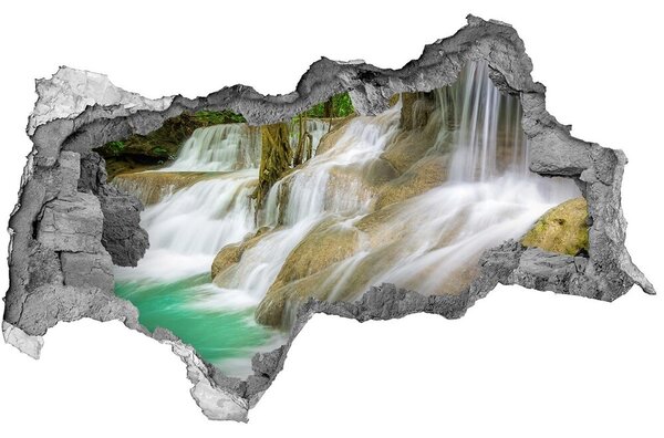 Fototapet 3D gaură în perete cascade