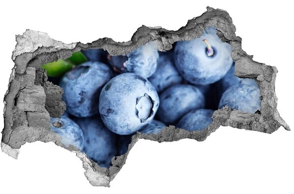 Autocolant gaură 3D Fructe de pădure într-o gaură de beton