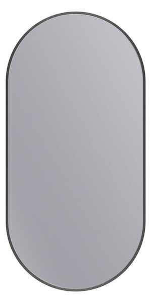 Erga Oval, oglindă ovală 45x90cm, ramă neagră, ERG-V01-OVAL-4590-BK