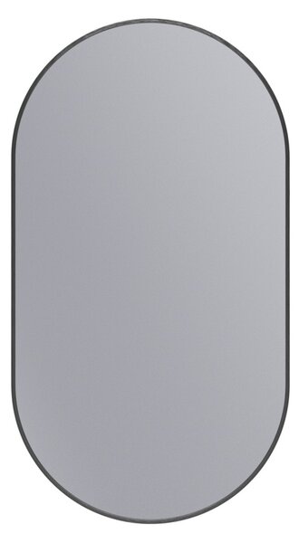 Erga Oval, oglindă ovală 55x100cm, ramă neagră, ERG-V01-OVAL-5510-BK