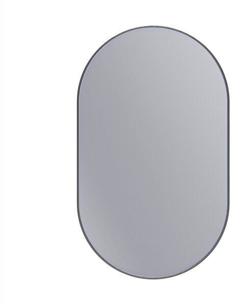 Erga Oval, oglindă ovală 60x100cm, ramă neagră, ERG-V01-OVAL-6010-BK