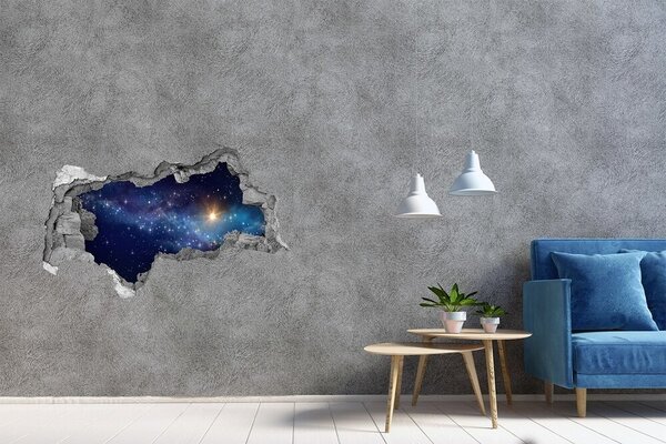 Fototapet 3D gaură în perete Spațiul Cosmic