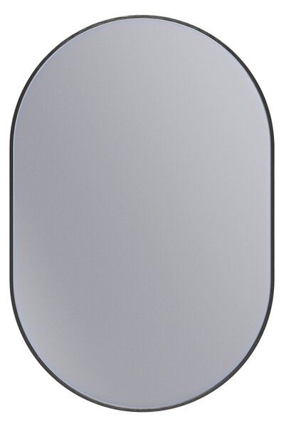 Erga Oval, oglindă ovală 60x90cm, ramă neagră, ERG-V01-OVAL-6090-BK