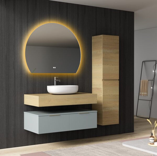 Erga Paloma, oglindă LED 100x80cm, 2415 lm, 3 culori de lumină, ERG-V01-PALOMA-1080-CL
