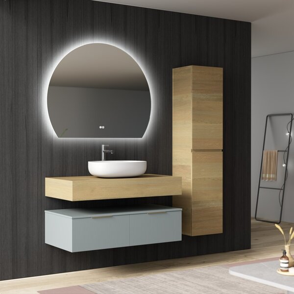 Erga Paloma, oglindă LED 100x80cm, 2415 lm, 3 culori de lumină, ERG-V01-PALOMA-1080-CL