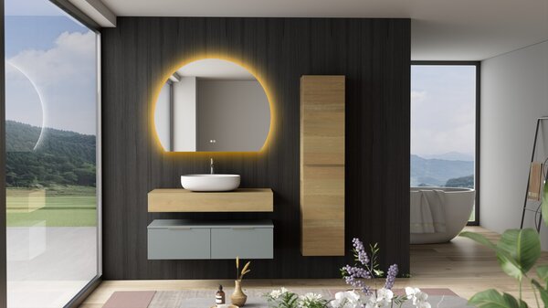 Erga Paloma, oglindă LED 100x80cm, 2415 lm, 3 culori de lumină, ERG-V01-PALOMA-1080-CL