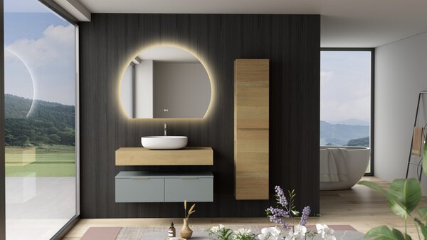 Erga Paloma, oglindă LED 100x80cm, 2415 lm, 3 culori de lumină, ERG-V01-PALOMA-1080-CL