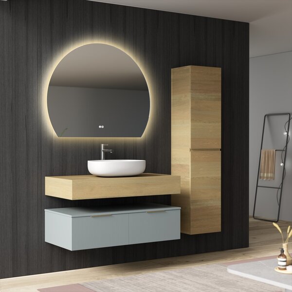 Erga Paloma, oglindă LED 100x80cm, 2415 lm, 3 culori de lumină, ERG-V01-PALOMA-1080-CL