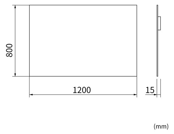 Erga Rectangle, oglindă dreptunghiulară 120x80 cm, ERG-V01-RECTAGLE-1280-CL