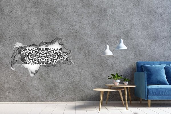 Autocolant 3D gaura cu priveliște Motiv floral pe perete