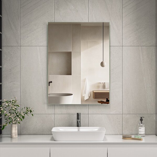 Erga Rectangle, oglindă dreptunghiulară 60x80 cm, ERG-V01-RECTAGLE-6080-CL