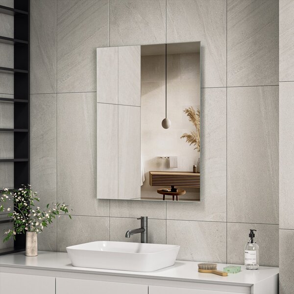 Erga Rectangle, oglindă dreptunghiulară 60x80 cm, ERG-V01-RECTAGLE-6080-CL