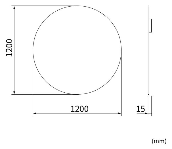 Erga Round, oglindă rotundă 120cm, ERG-V01-ROUND-1212-CL