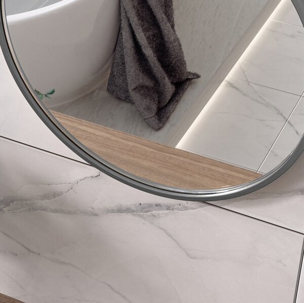 Erga Round, oglindă rotundă 40cm, ramă neagră, ERG-V01-ROUND-4040-BK