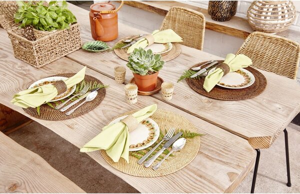 Suport din ratan pentru farfurie Tiseco Home Studio, ⌀ 36 cm, natural