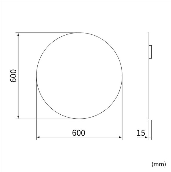 Erga Round, oglindă rotundă 60cm, ERG-V01-ROUND-6060-CL