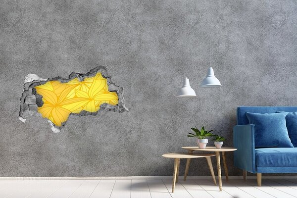 Fototapet 3D gaură în perete Gaură în perete Motiv floral