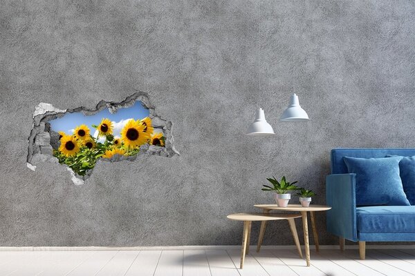Autocolant gaură 3D Floarea-soarelui în lumina zilei