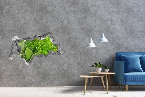 Autocolant gaură 3D O oază verde în beton