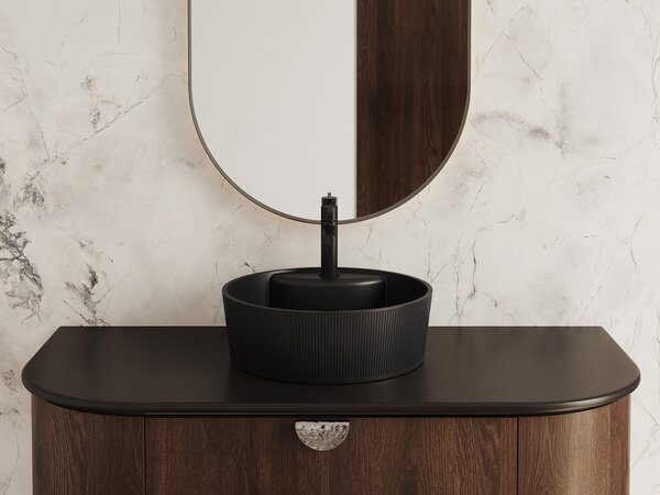 Laveo Alita, baterie lavoar h-150, negru mat, LAV-BVA_722D
