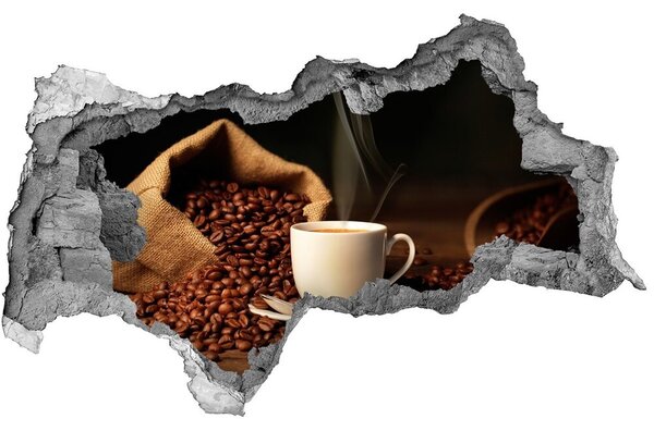 Fototapet 3D gaură în perete Cafea într-o ceașcă