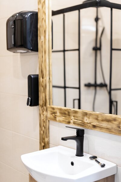 Kuchinox SAGRA, baterie lavoar cu dop de scurgere ClickClack, negru mat, LAV-BQR_722D