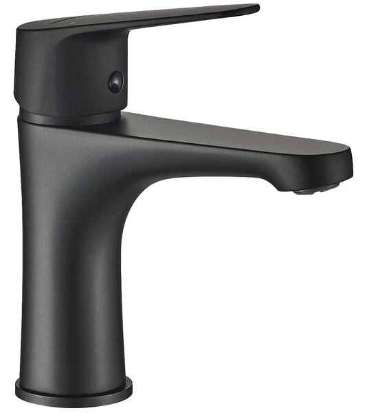 Kuchinox SAGRA, baterie lavoar cu dop de scurgere ClickClack, negru mat, LAV-BQR_722D