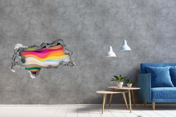 Autocolant autoadeziv gaură Valuri colorate pe un fundal de beton