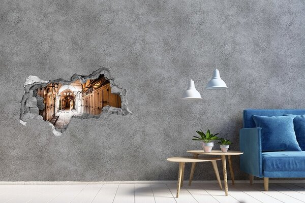 Fototapet 3D gaură în perete Farmecul vechiului bazar
