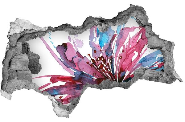 Fototapet 3D gaură în perete O floare într-un zid ruinat