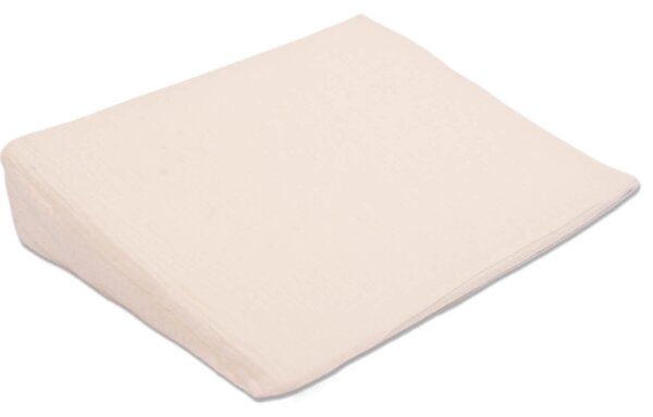 Perna antireflux cu husa din muselina detasabila 30x38 cm Kidizi Ivory, bumbac 100%